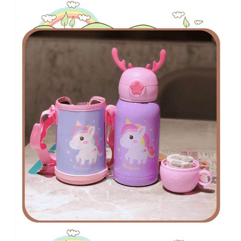 儿童鹿角吸管保温杯316不锈钢水杯双盖两用男女宝宝学生便携水壶,餐饮具,保冷/保温杯,淘宝优惠券,粉丝福利购,淘宝优惠卷