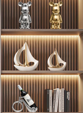 速发一室风高帆船酒柜摆件套装轻奢风顺档家居客厅电视柜办公帆装