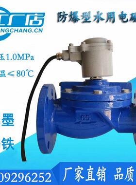 DF1铸铁防爆水用电磁阀24v220v法兰电磁开关阀DN50 65 80 100 150