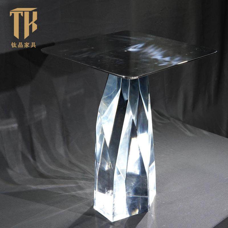 晶座边几水晶波纹角几设计师创意亚克力客厅意式轻奢小茶几轻奢风,金属材料及制品,金属加工件/五金加工件,淘宝优惠券,粉丝福利购,淘宝优惠卷