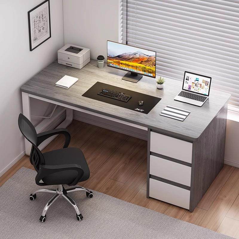 书桌家用办公桌现代简约带抽屉电脑桌卧室学生学习写字桌简易桌子