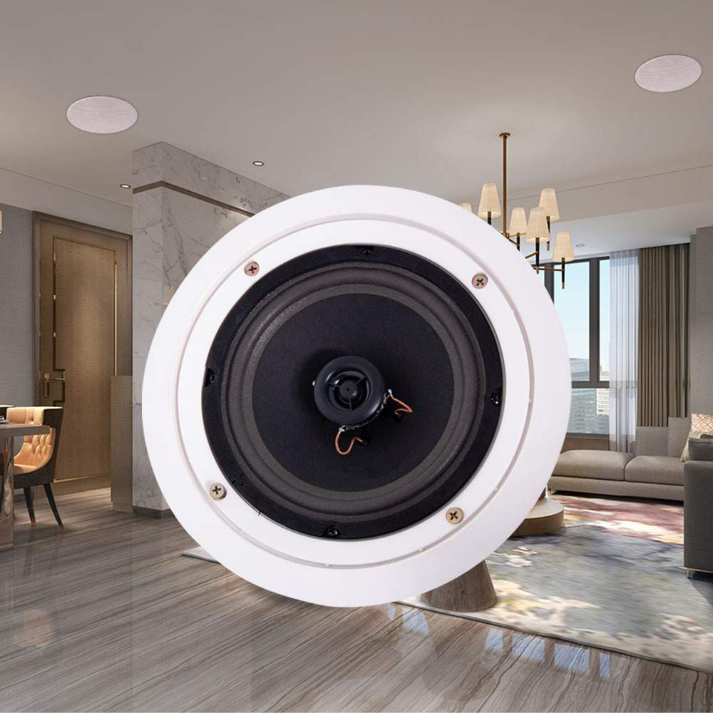 COOMA5寸6.5寸8寸定压音响天花板嵌入式同轴高音吸顶喇叭