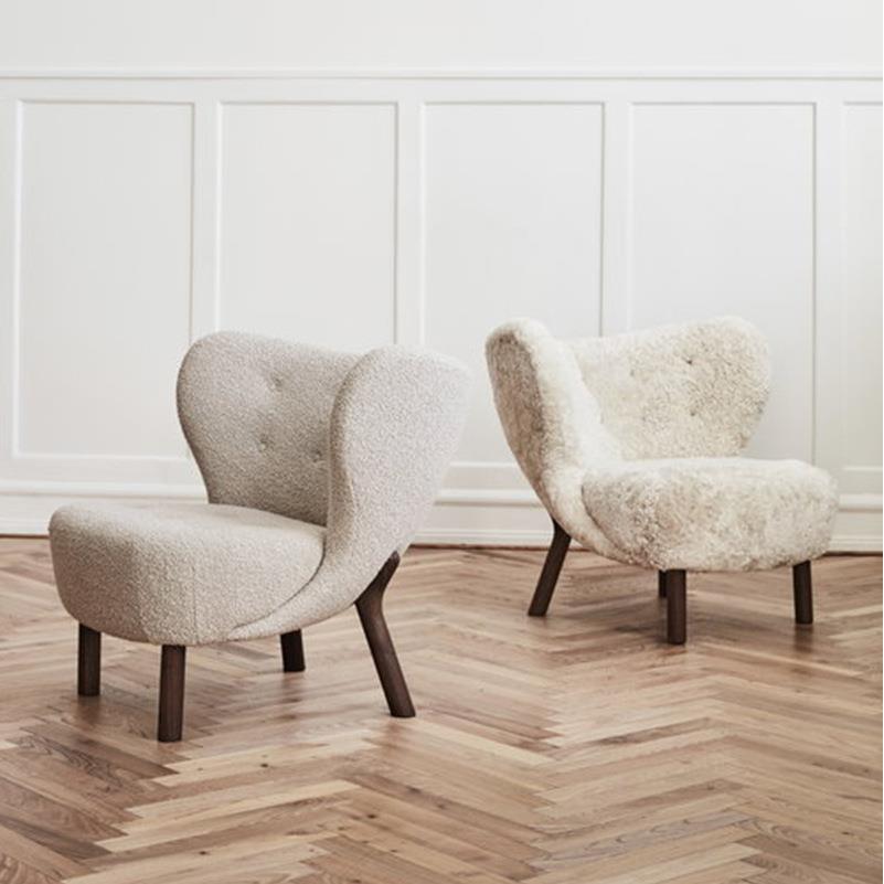 戈尔曼意式羊羔毛沙发椅客厅家具北欧懒人椅简约单人极简休闲椅