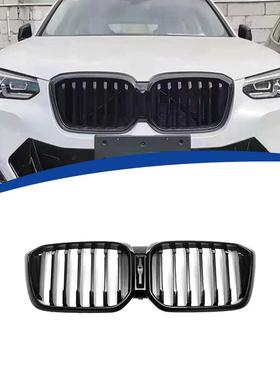 适用于2022-2024款宝马X3G01LCI单线款亮黑黑化中网