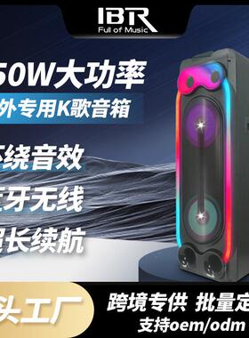 IBR双12寸舞台演出音响带话筒K歌蓝牙派对婚庆音箱重低音立体声