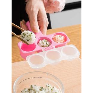 日本购FS宝宝饭团模具米饭摇摇乐手摇做儿童辅食神器丸子工具