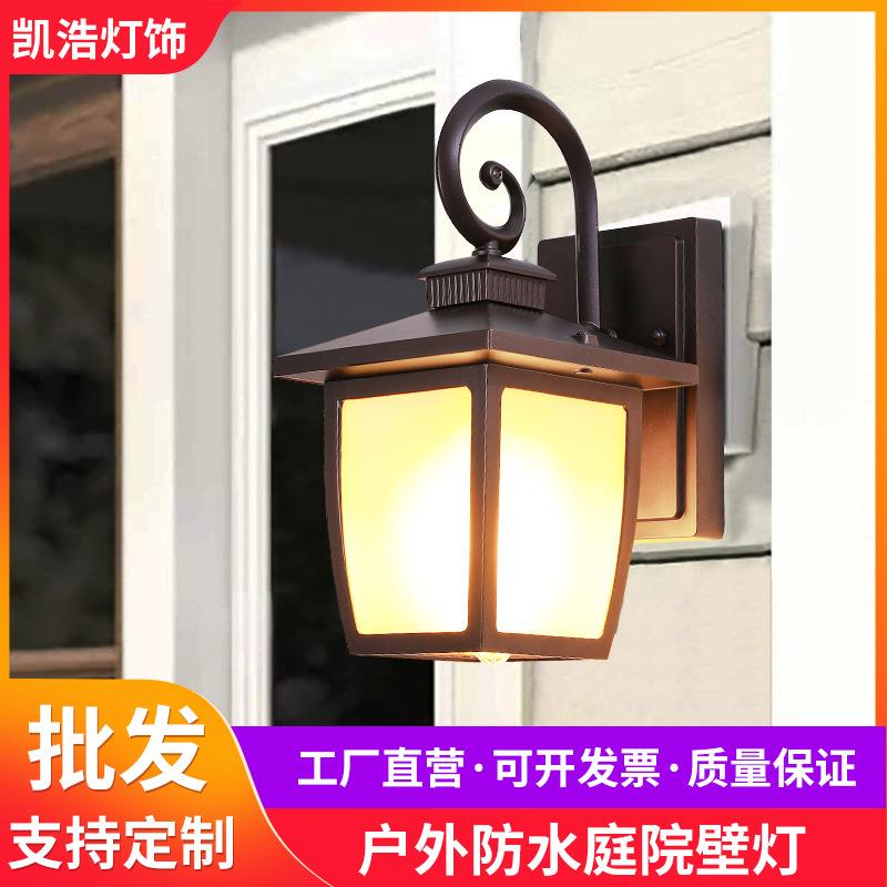 室外壁灯中式防水简约别墅花园庭院外墙灯楼梯间走廊门口户外壁灯