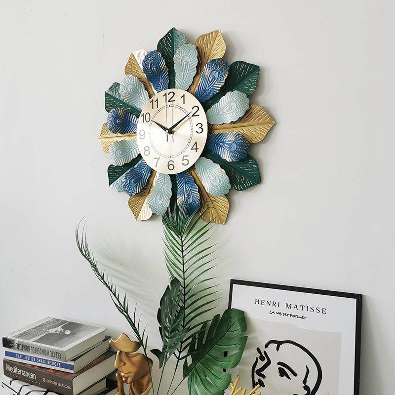 石英钟铁艺挂钟時鐘复古挂钟装饰钟表美式挂钟壁钟热卖挂表