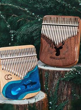 前谷拇指琴21音简单易学卡林巴kalimba17音方便初学者手指琴