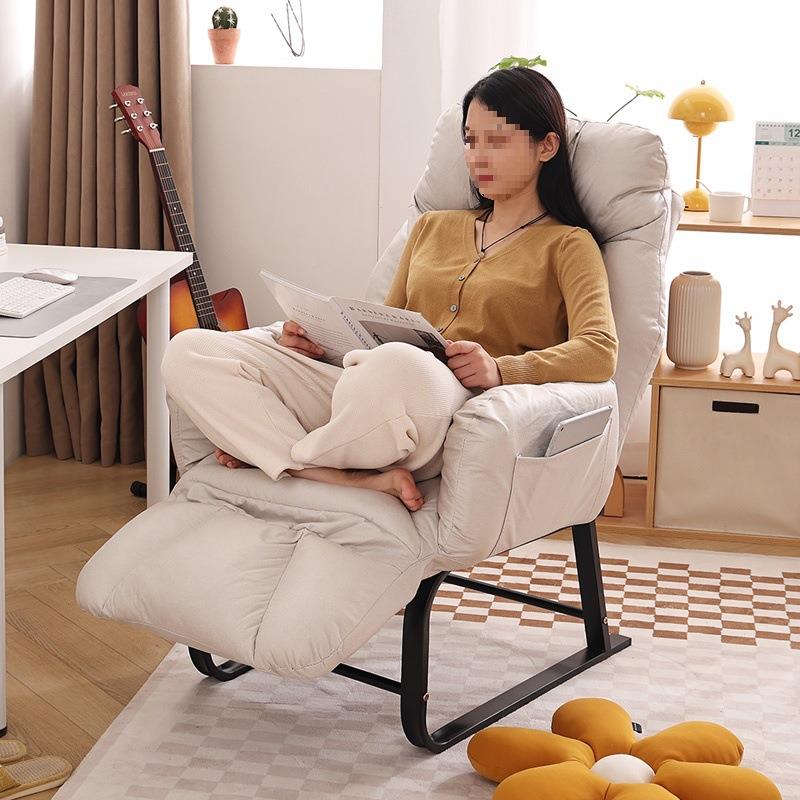 K*折叠躺椅午休家用休闲靠背椅子懒人沙发阳台午睡椅久坐电脑