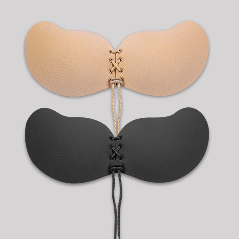 直销芒果拉拉女神隐形文胸 硅胶胸贴拉绳一片乳头贴拉丝内衣