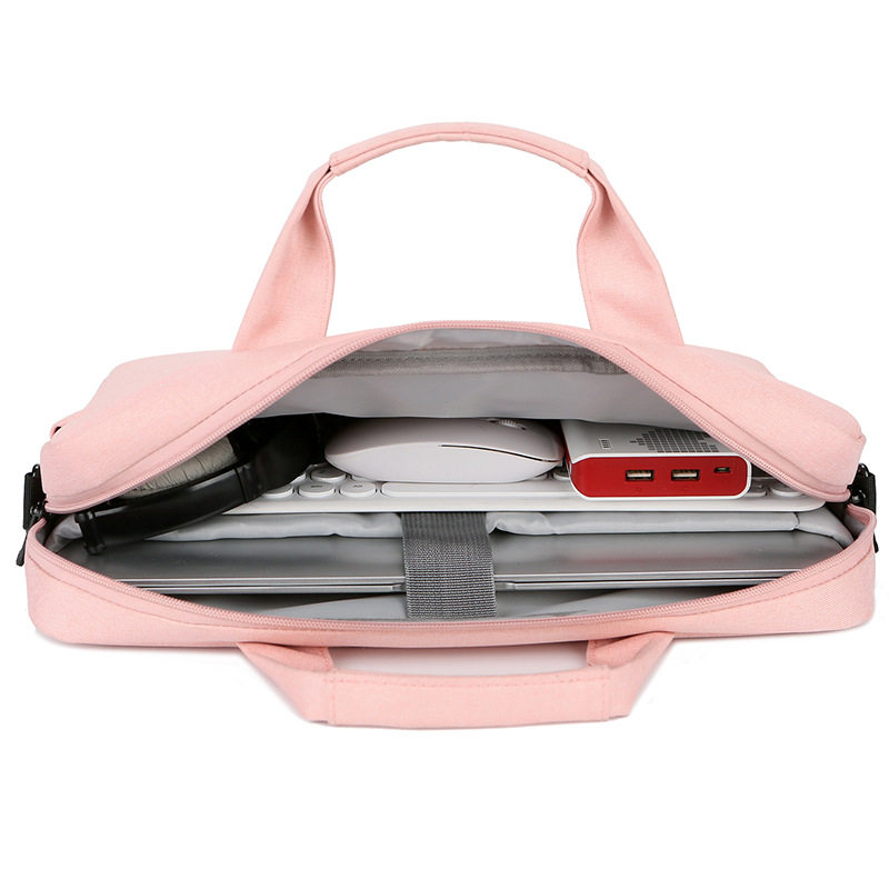 时尚简约手提笔记本电脑包男女单肩文件袋大容量防水办公档案袋