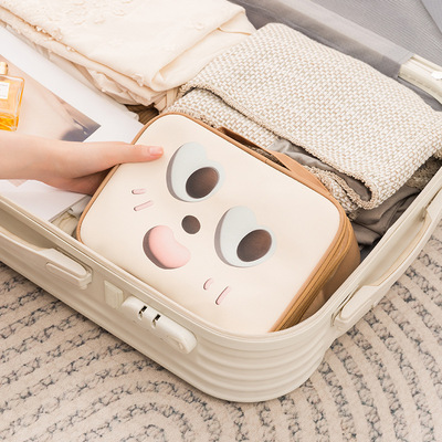 卡通Pu防水化妆包旅行手提大容量洗漱包洗漱用品化妆品收纳袋