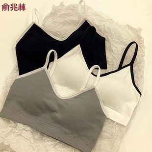 小胸聚拢防走光文胸式 女士防固定抹胸夏天薄款 背心无痕内衣女