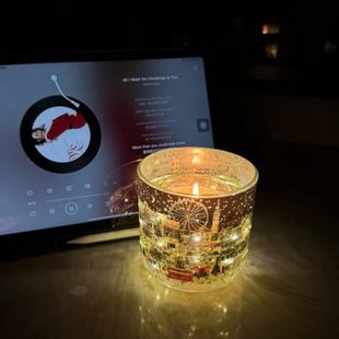 饰同款 光香氛LED玛莎伦敦街景感氛围节蜡烛礼物圣诞香薰蜡烛装