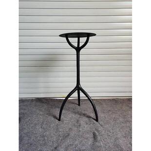 手工锻打茶几边几桌腿覆古黑色烤漆实心铁料锻打支持定制