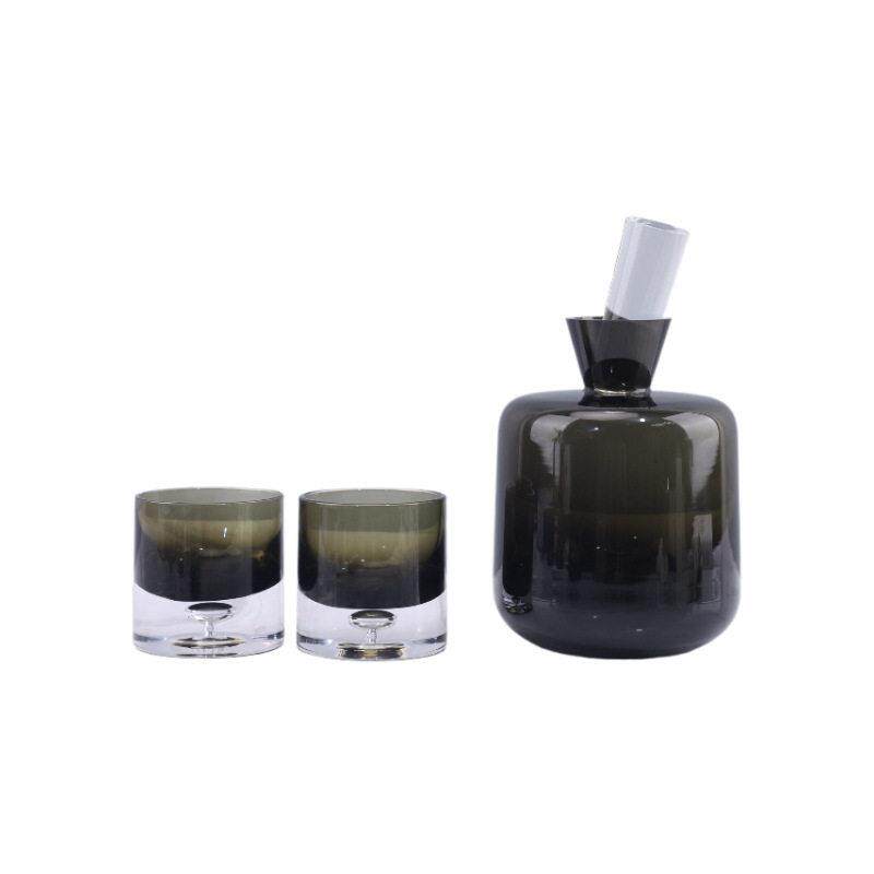 北欧轻奢端加厚玻璃葡萄酒醒酒器酒杯组合套装酒店餐厅家居饰品