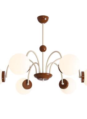 法式客厅魔豆吊灯主灯网红奶油风卧室餐厅灯中古吊灯具021L