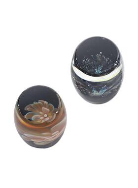 高硼硅玻璃彩色星光球内置花朵彩绘规格多样家具桌面摆件装饰品