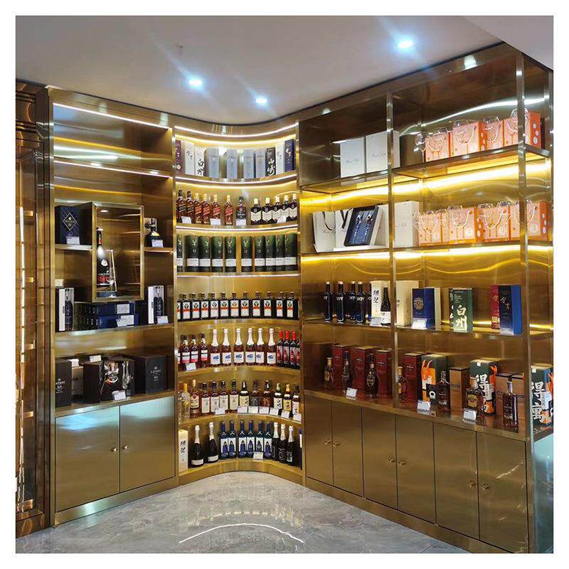 定制酒柜置物酒架酒庄红酒展示柜铁艺酒架不锈钢落地酒柜商用图片