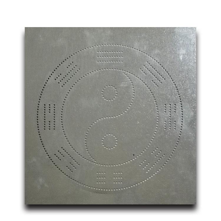 铝板冲孔网山水人物金属挂画自选图案幕墙雕花装饰洞洞板镂空定制图片