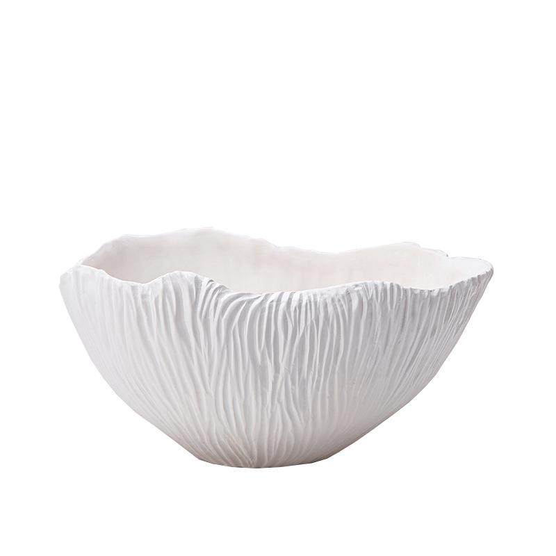 大千新品现代白色肌理陶瓷果盘摆件客厅家用创意造型干果零食盘,橡塑材料及制品,工业陶瓷,淘宝优惠券,粉丝福利购,淘宝优惠卷