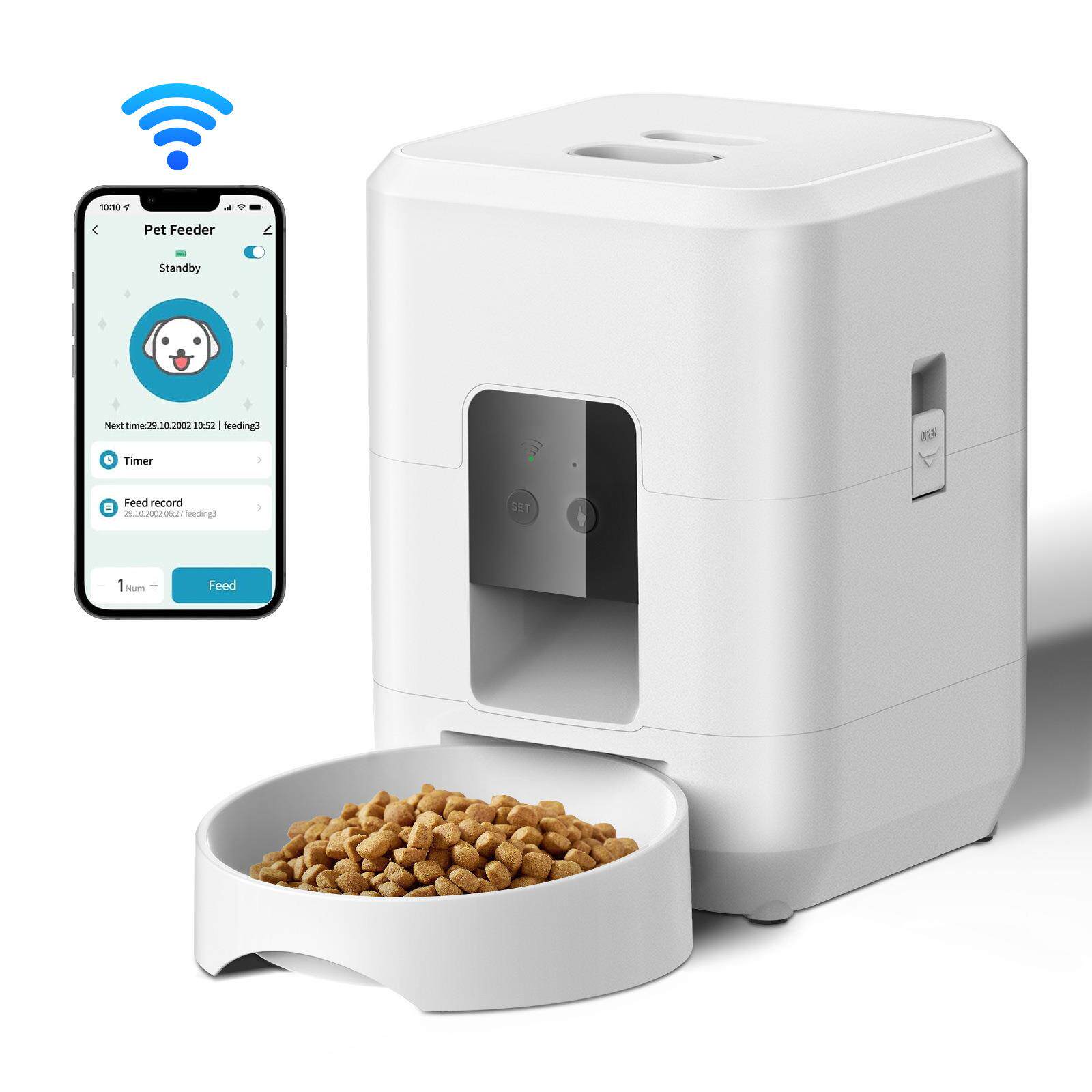 宠物智能喂食器定时定量投喂狗狗投食机wif猫咪i自动喂食器