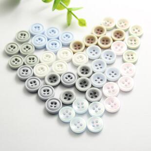 高档四眼男女衬衫纽扣扣子现货圆形树脂钮扣多款式11.5mm