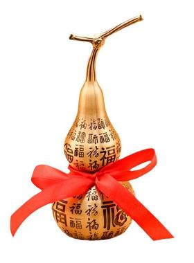 纯黄铜铜葫芦摆件开口百福招财葫芦家居办公室装饰工艺礼品