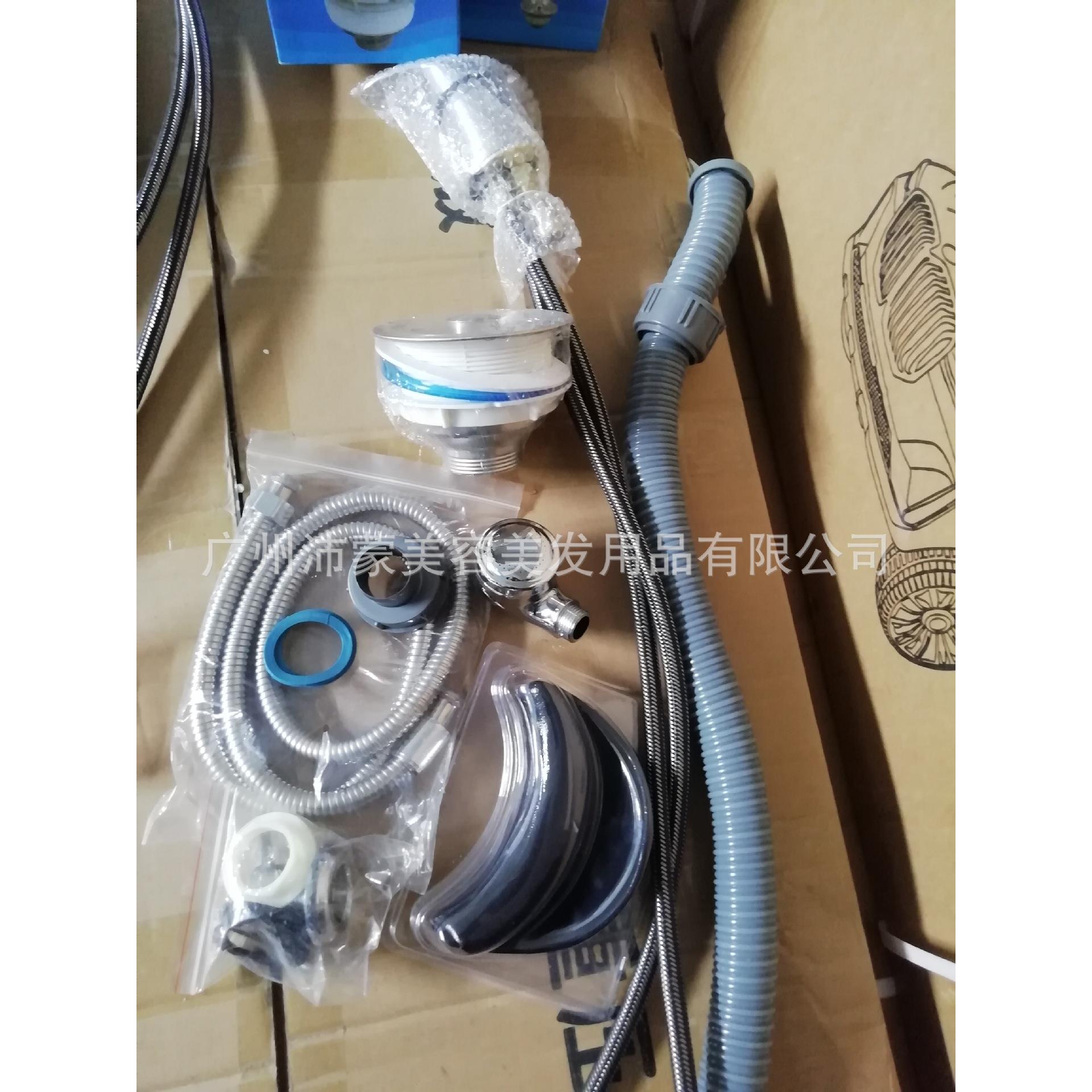 现代美发店坐躺式洗头床冲水床专配简约方形陶瓷盆黑白两色冲水盆