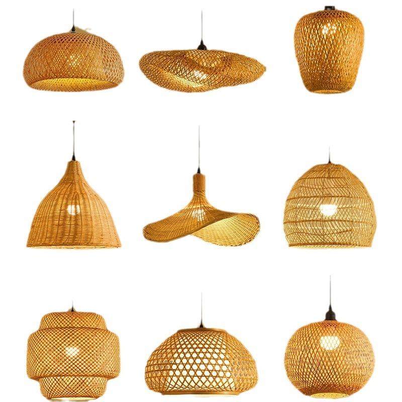 日式侘寂风竹编藤编吊灯竹艺禅意茶室火锅店中式餐厅卧室民宿灯具,家装灯饰光源,客厅吸顶灯,淘宝优惠券,粉丝福利购,淘宝优惠卷