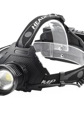 新款P70户外大功率led强光远射头戴式头灯伸缩调焦高亮充电矿灯