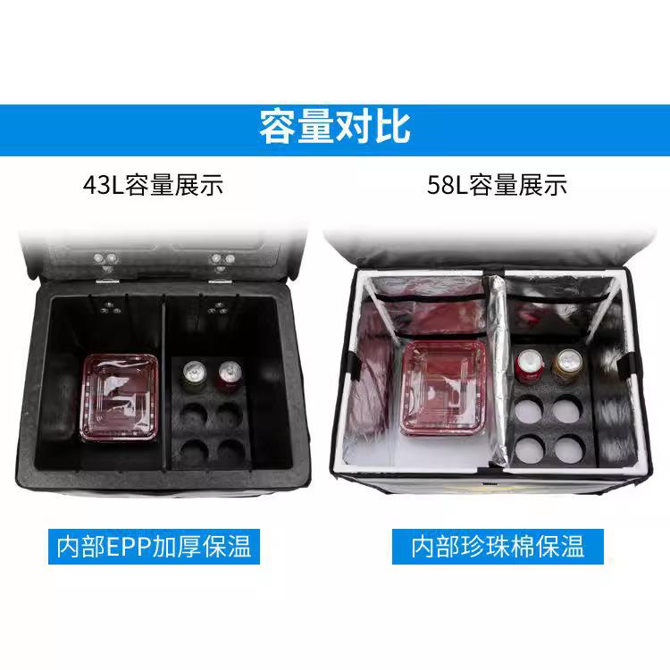 epp泡沫箱支架箱外卖保温箱车载架18/30/43升送餐箱配件车载保温图片