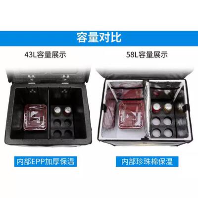 epp泡沫箱支架箱外卖保温箱车载架18/30/43升送餐箱配件车载保温