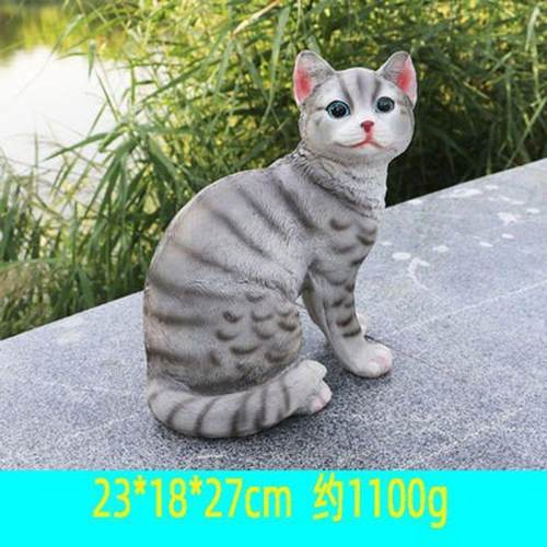 可爱仿真猫摆件花园庭院房间树脂动物雕塑模型工艺品装饰女生儿童