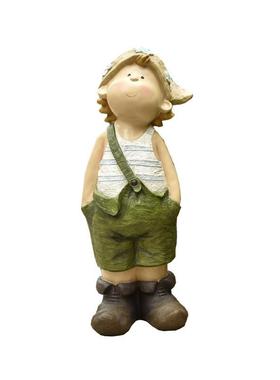 可爱大号小孩创意小院子装饰品庭院花园摆件树脂桌面阳台摆设布置