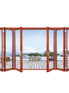 铝合金重型折叠门卫生间断桥铝隔断门店铺隔音玻璃安装折叠移动门