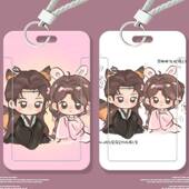 入青云可爱Q版 学生卡套滑盖饭卡公交卡门禁校园身份证件保护卡套