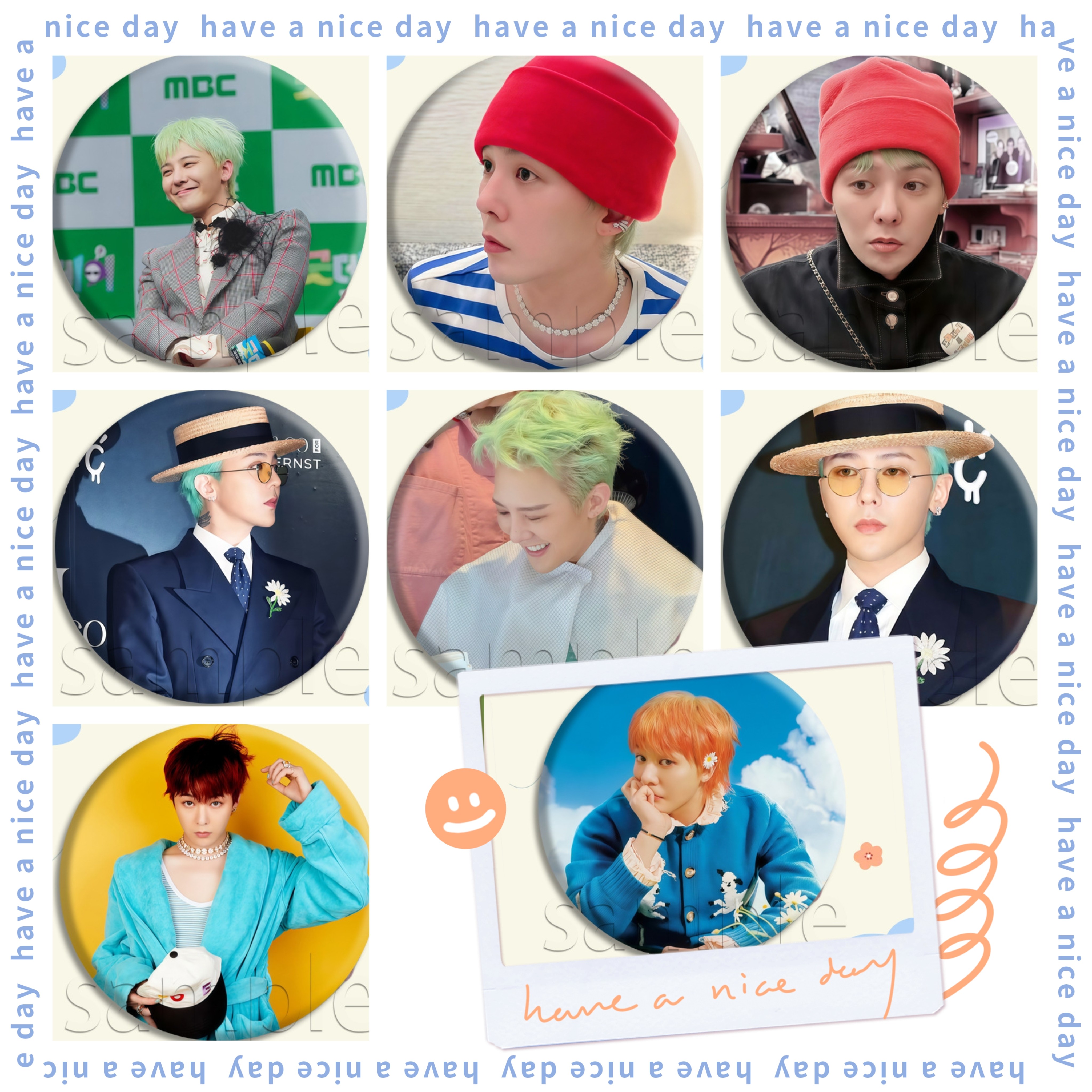 GD权志龙周边应援吧唧徽章胸针谷子痛包挂件饰品礼物明星胸章