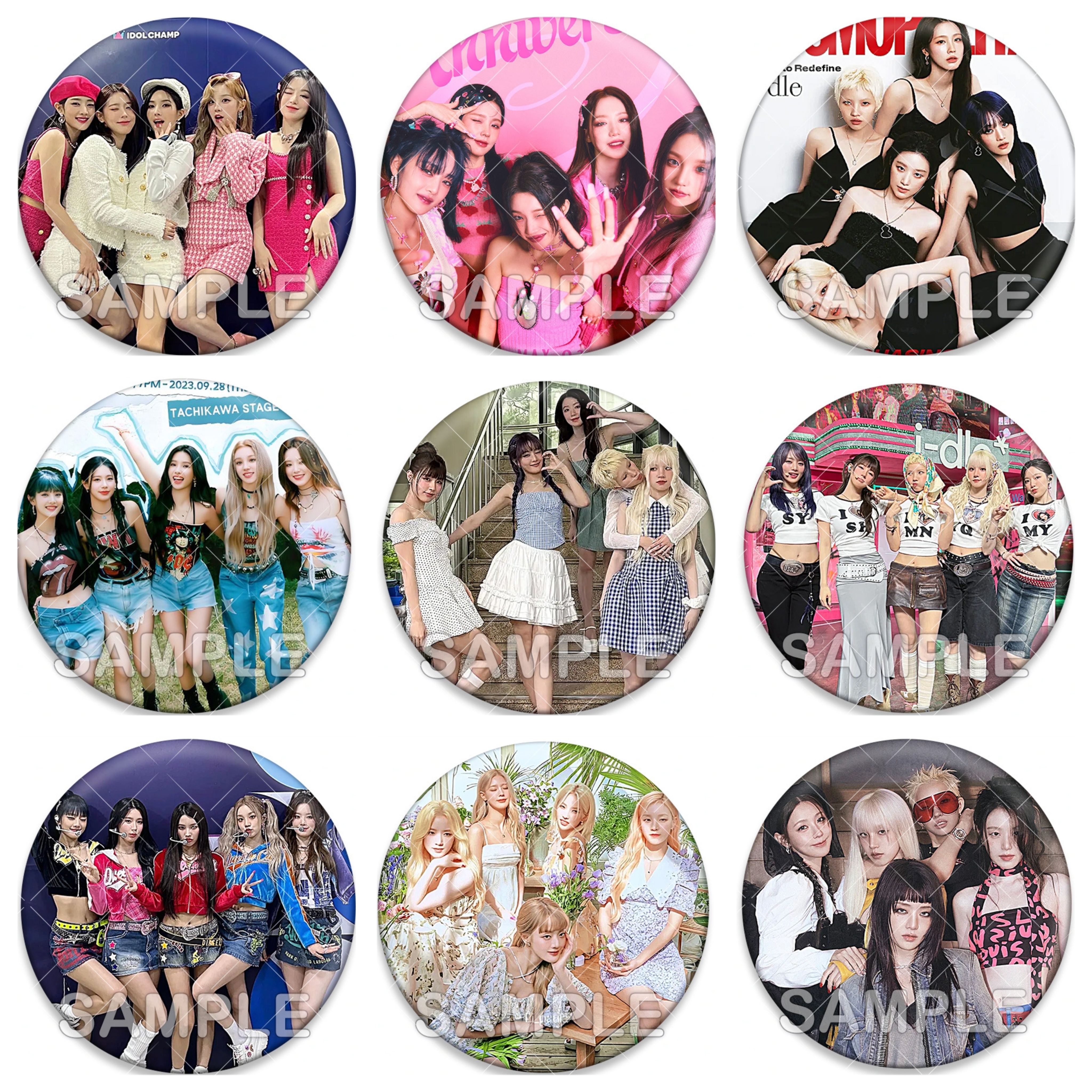 I-DLE全员宋雨琦叶舒华田小娟金米妮团照粉丝应援演唱会吧唧徽章