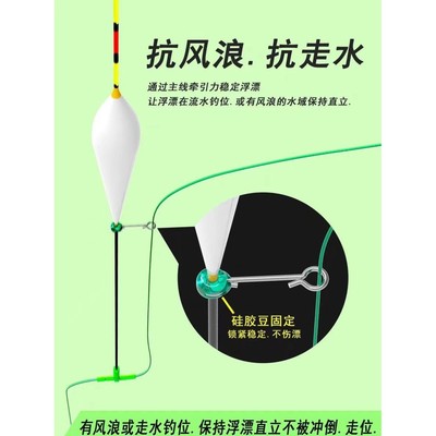 野钓抗走水定漂挂钩防走水风浪稳定浮漂可拆卸钓具拆装拆卸不伤线