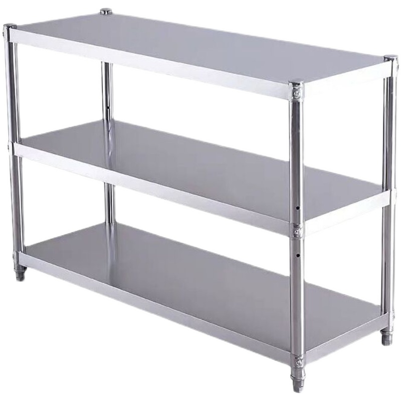 锅碗瓢盆置物架不锈钢二三多层厨房家电落地收纳储物物料货菜架子