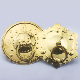 不锈钢钛金兽头仿古兽头拉手 麒麟头 门神 兽头门环大门中式拉手