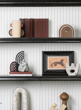 艺术几何喷点岩砂陶瓷花瓶北欧简约家居样板间客厅插花电视柜摆件