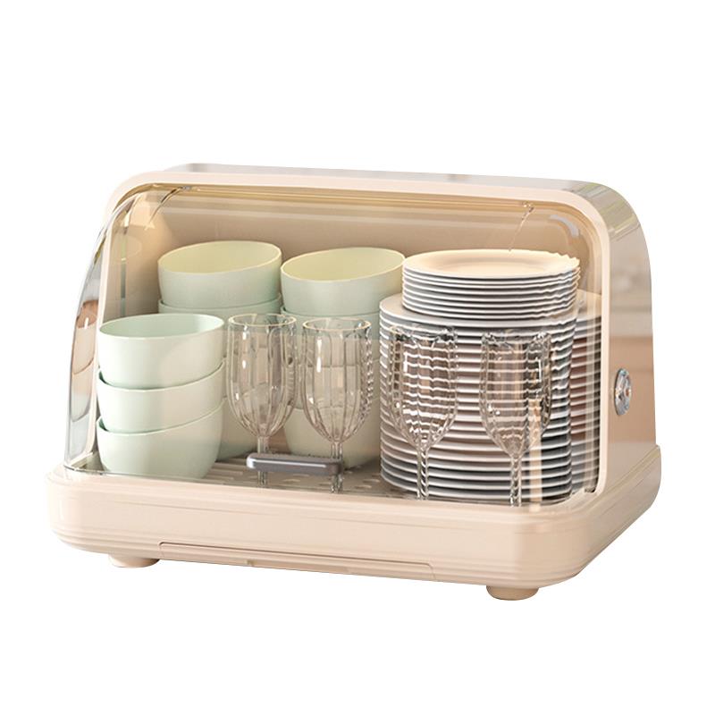 碗筷收纳盒放碗碟架厨房家用装盘多功能沥水置物架子防尘餐具碗柜