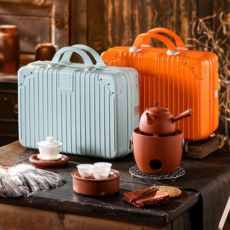 旅行茶具套装户外便携式泡茶工具包随身露营煮茶壶茶杯收纳包礼品