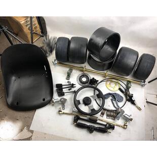 自制卡丁车配件 改装漂移四轮车前后悬挂 前转向后轴总成5寸轮胎