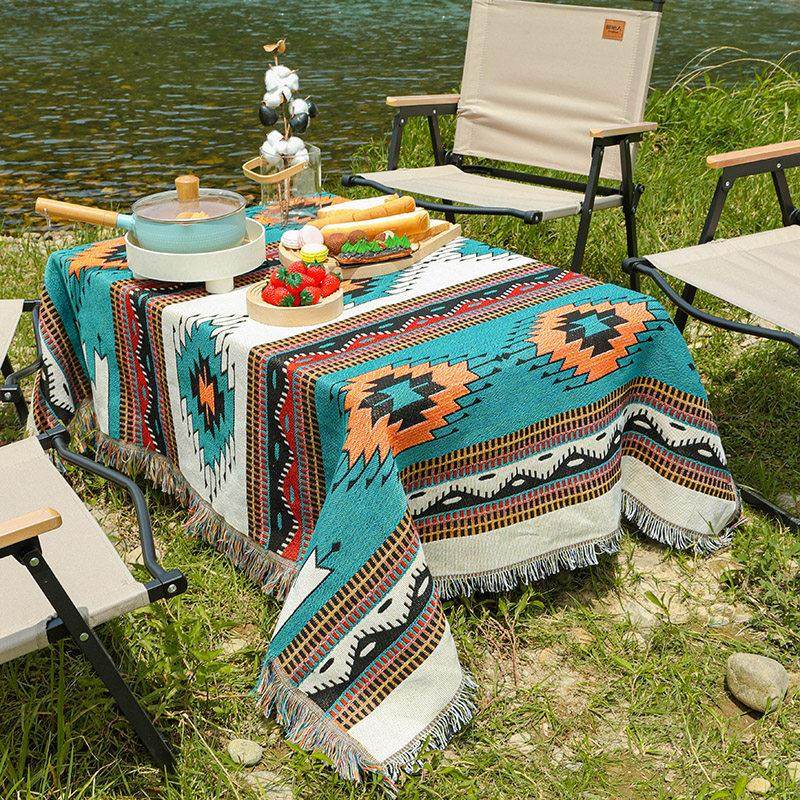 轻奢风户外露营毯桌布铺帐篷休闲毯飞机毯小毯子挂毯沙发巾装饰毯,居家布艺,桌布,淘宝优惠券,粉丝福利购,淘宝优惠卷