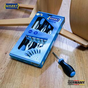 德国HAZET螺丝批组套 哈蔡特进口螺丝刀 铬钒合金钢6件组