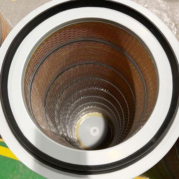 抛丸机除尘滤芯聚酯纤维覆合滤纸 黄色木浆纤维滤筒